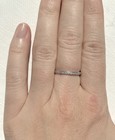 Channel Set Eternity Band 2mm CZ Stackable Bridal Ring Guard .925 Silver Size 9 — photo 1