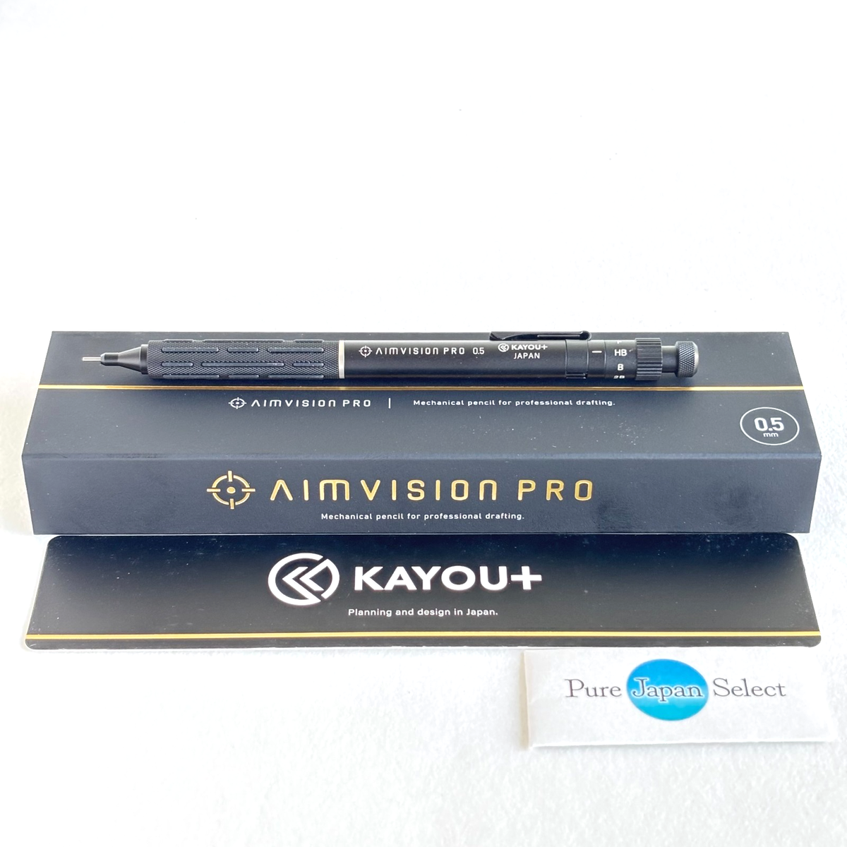Kayou+ AimVision PRO Drafting Pencil 0.5mm Brass Meteor Black