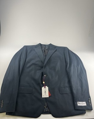 $598 NEW Robert Graham Mens 46R Hunter Green Wool Modern Fit 2-Button Celestial 