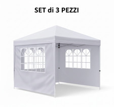 SET 3 teli pannelli laterali per gazebo 3x2m Impermeabile anti uv Resistenti