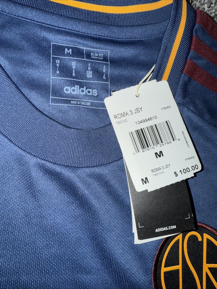 Adidas As Roma Riyadh Season 2024-2025 Third Stadium Jersey Sz Medium ...