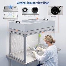 110v Air Flow Clean Bench Vertical Laminar Flow Hood Whepa Filter47.2x23.6x29in 110v Air Flow Clean Bench Vertical Laminar Flow Hood Whepa Filter47.2x23.6x29in