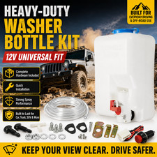 Universal Utv 12v Windshield Washer Bottle Tank Pump Wiper Reservoir System Kit Universal Utv 12v Windshield Washer Bottle Tank Pump Wiper Reservoir System Kit