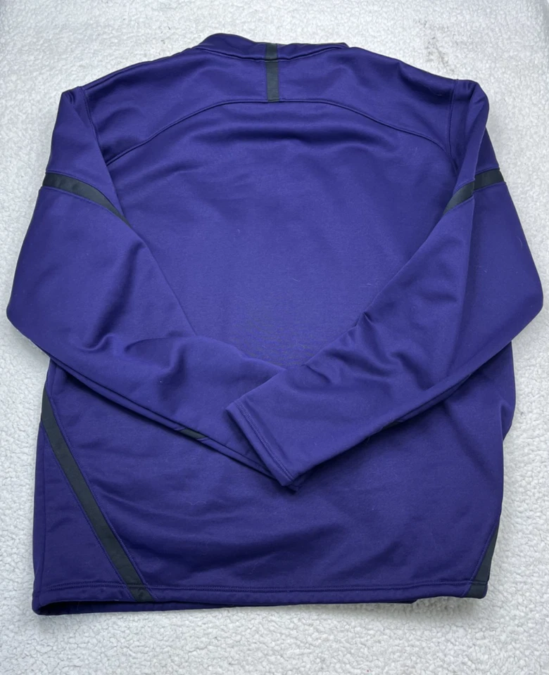 Under Armour Mens TCU 1/4 Zip Jacket Sweatshirt Purple Large Fleece Lined Purple - Image 4 of 4