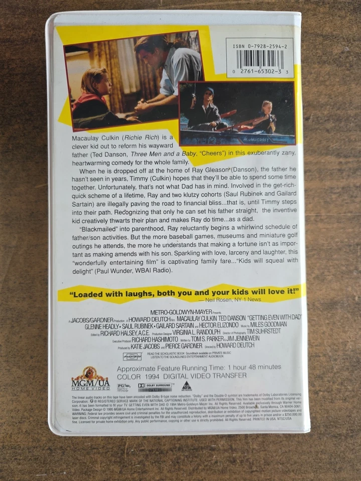Getting Even With Dad (VHS, 1995, Clamshell Family Entertainment.) - Image 2 of 2