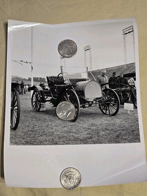 RARE Vintage Original 1908 VICTOR STEAM CAR 8x10 Photo Print Richard Roy Stadium