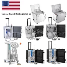 Portable Dental Delivery Unit Mobile Case Air Compressor Syringe High Suction