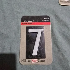 Hillman Sign Center Reflective Numbers 1.25"/38mm You Choose 98-2003 New Sealed