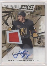 2021 SP Game Used Authentic Rookies Gold Jersey 83/99 Jake Leschyshyn Auto 0i47