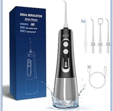 Water Dental Flosser Cordless for Teeth Cleaning - 4 Modes Oral Irrigator 300ML