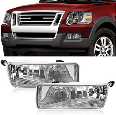 Fog Lights 2006-2010 Ford Explorer Trac Halogen Fog Lamp W/Bulbs Clear Lens