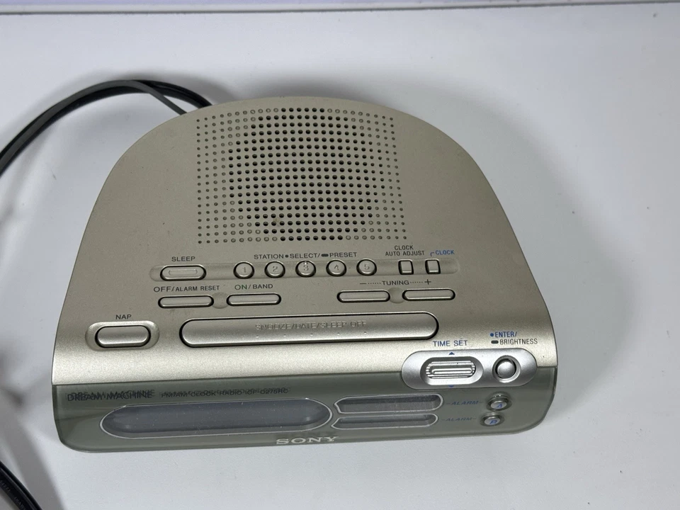 Radio Reloj Despertador Doble Sony ICF-C275RC AM/FM Ajuste Automático Triple Tiempo FUNCIONA Foto 3 de 3
