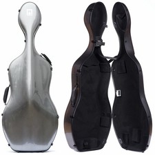 Carlisle Prestige 4/4 Cello Case, Woven Silver with Black Interior