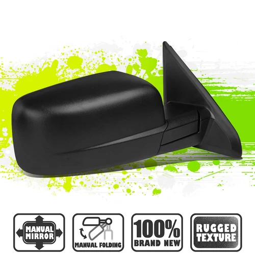 Black OE Style Manual Towing Mirror Right Side for Dodge Ram 1500-5500 09-16