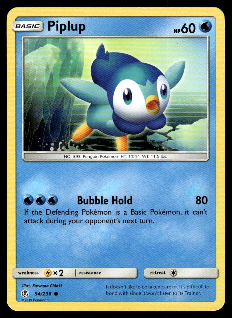 POKEMON PIPLUP COSMIC ECLIPSE 54/236 C NM/M