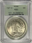 1927 D Peace Dollar $1 PCGS MS63  ❇️OLD GREEN HOLDER - STUNNING FOR THE GRADE❇️