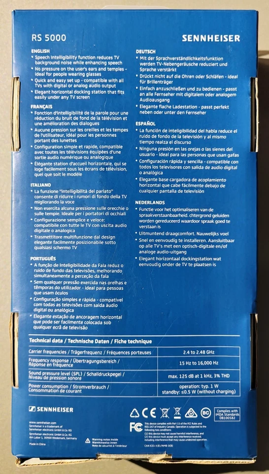 Sennheiser RS 5000 Casque sans fil pour TV Noir - Photo 2/4