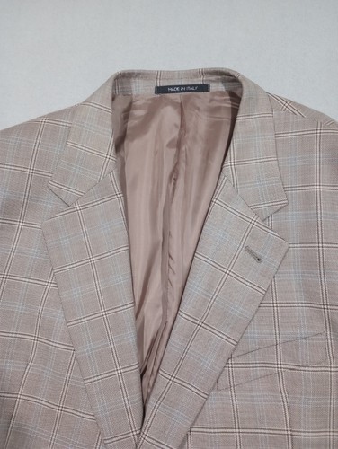 ARMANI Collezioni Blazer Wool Silk Sport Coat Jacket Mens 46R Glen Windowpane