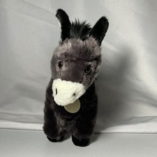 Aurora Miyoni Donkey Plush Burro Realistic Stuffed Animal 8 inch