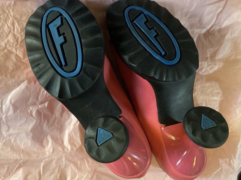 John Fluevog Cuero ROSA Queen Zapatos Tacones Zapatos EE. UU. 11.5 Traje Aus 11 O 10.5 Foto 3 de 4