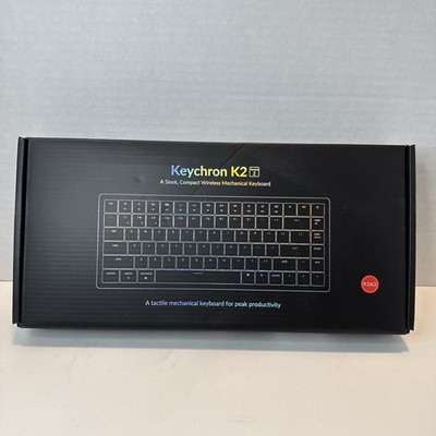Keychron K2 V2 Wireless/USB Mechanical Compact Keyboard QWERTY Gray/Black