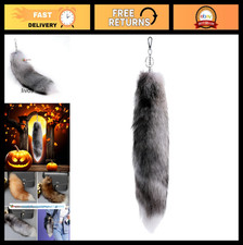Fluffy Fox Tail Keychain - Soft Fur, Realistic Colors, Durable for Cosplay Fai