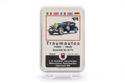 Schmid Quartettspiel Super-Trumpf Traumautos Kartenspiel Spiel in BOX Vintage
