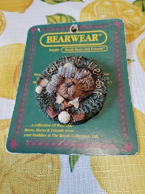Boyd's Bearware Pin - ''Golf ..Golf ..Lie.. Golf''. New on Card 1995