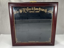 W.R. CASE & SONS CUTLERY CO. Case XX Cherry Wood Lockable Display (NO KEY/USED)