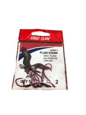 Eagle Claw Plain Shank Hook Size 2