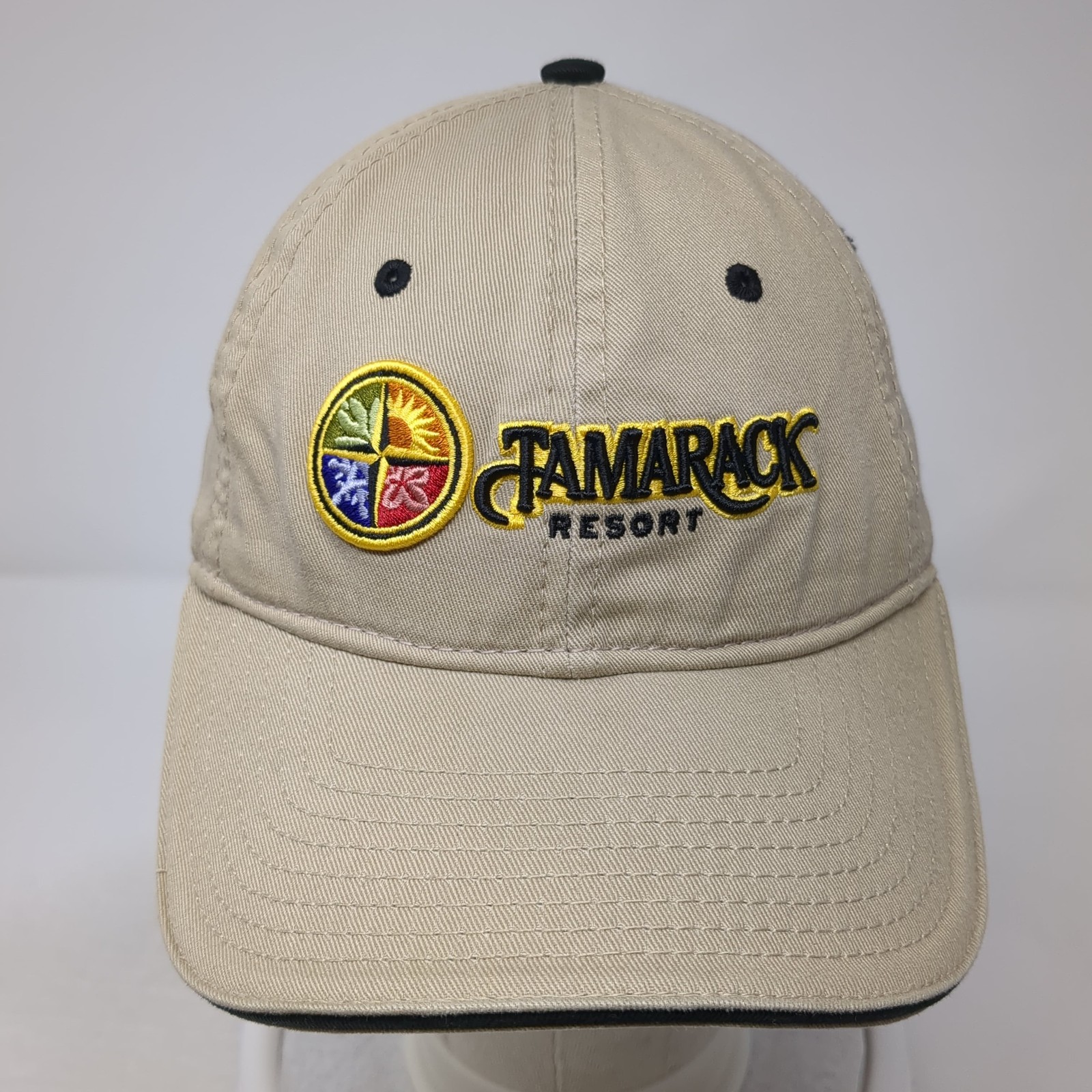 Tamarack Resort Strapback Hat Solid Beige One Siz… - image 2