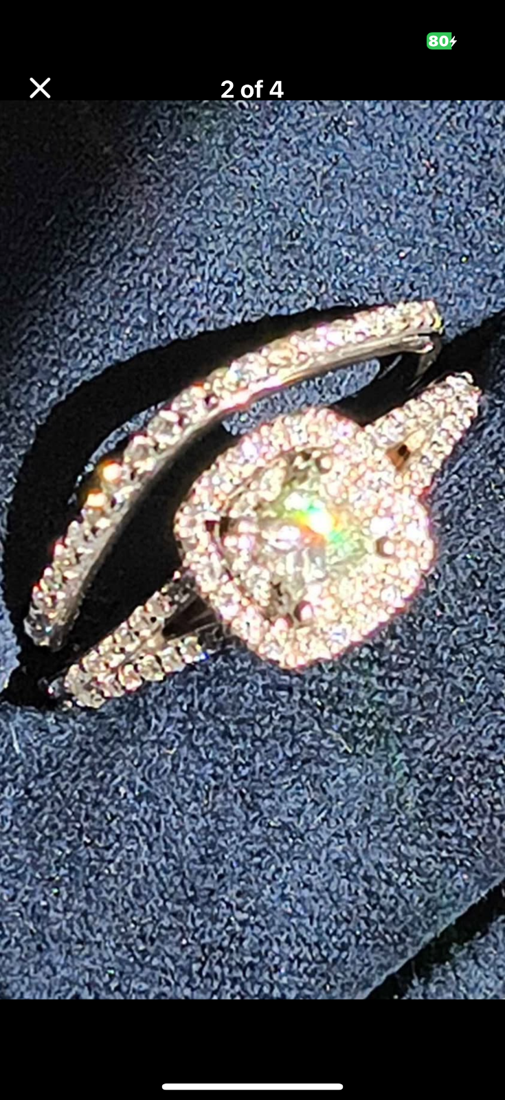 ENGAGEMENT RING AND BRIDAL BAND SIZE 7-image