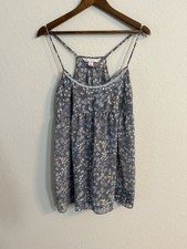 Victoria's Secret Angels Babydoll Blue Floral Sheer Slip Dress