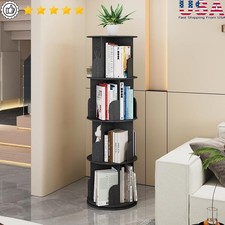 4-Tier Rotating Bookshelf Space-Saving Storage Rack Books Toys  Plants New