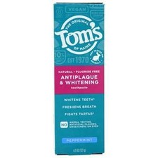Tom's Of Maine Antiplaque Whitening Toothpaste Peppermint - Fluoride Free
