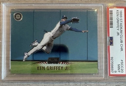 1999 Topps Stadium Club - Chrome🔥Ken Griffey Jr🔥#SCC20 PSA 9