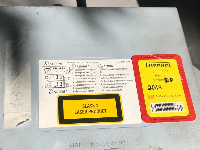 Ferrari Cascade BE6112 Radio Navigationssystem Bluetooth aus einem F430 Bj. 2009 - Bild 4 von 4