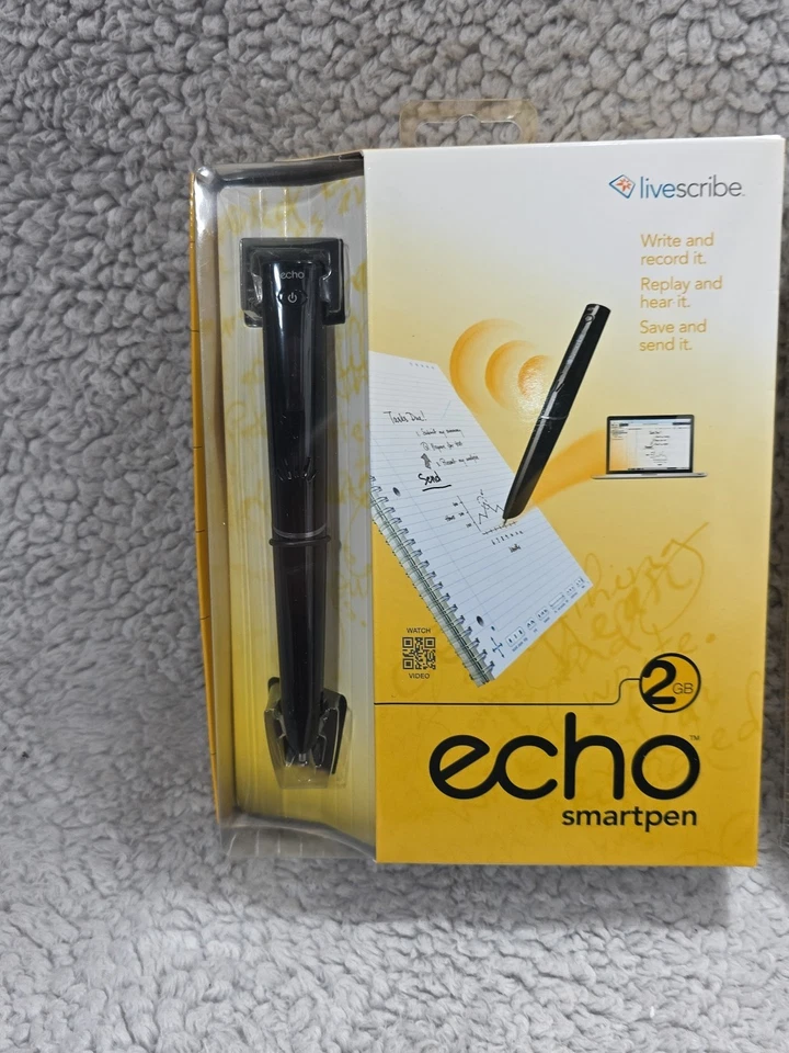 Livescribe Echo 2GB Smartpen APX-00008 New Sealed Vintage Includes Grid Notebook - Image 2 of 4