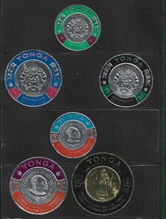 Tonga Embossed on Foil Stamps Various 2 Scans