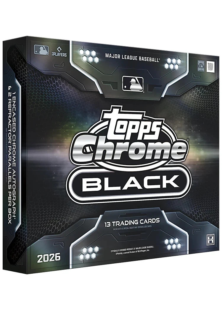 2026 Topps Chrome Black Baseball Hobby Box Factory Sealed In Hand