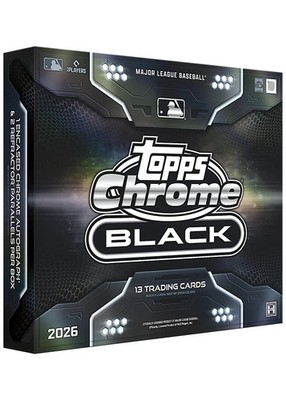 2026 Topps Chrome Black Baseball Hobby Box Factory Sealed PRESALE