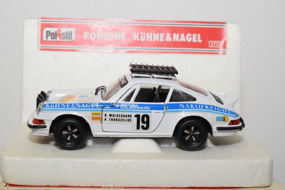 B83 1:25 POLISTIL S713 S 713 S-713 PORSCHE 911 KUHNE & NAGEL RALLY BIANCO NUO... - Immagine 3 di 4