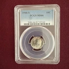 1946-S- 10c Roosevelt DIME PCGS MS66