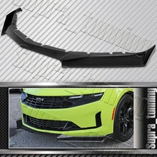 3PCS Front Bumper Spoiler Lip for 2016-2024 Chevy Camaro (Unpainted Black)