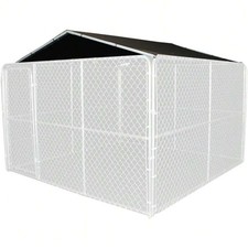 Outdoor Dog Kennel Roof Cover Kit 9-Ft 6-Inches 4-Inches 1 3 8-In Hammertone
