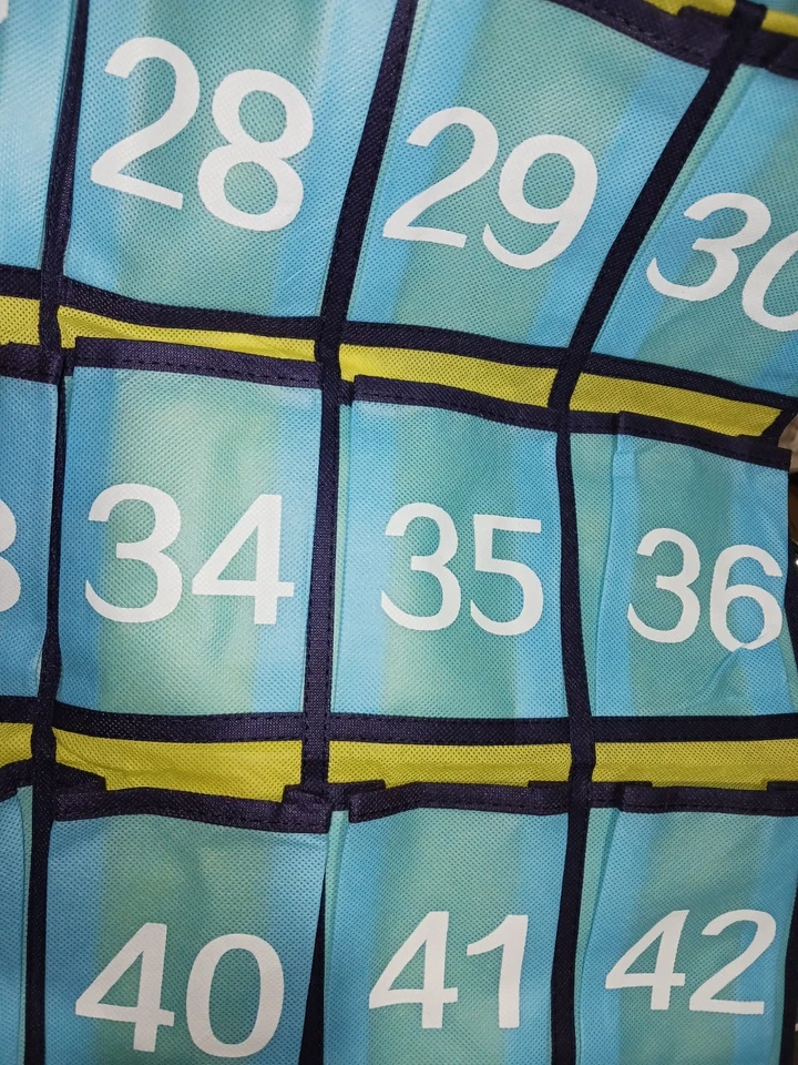 Numbered Classroom Organizer Storage.  42 Pockets. Lot Of 2. 84 Pockets. New - Image 3 of 4