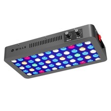 WILLS 100W Full Spectrum LED Reef Aquarium Light Black Dual Dimmable 24"x24"