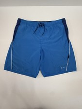 Nike Nike Swim Trunks Men  s Small Blue Mesh Lined Board Shorts Swoosh