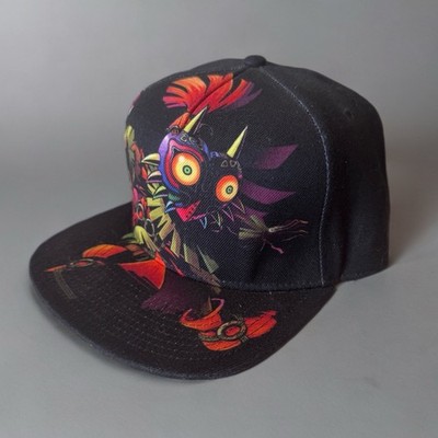 Zelda Majora s Mask Snapback Hat Nintendo Licensed Skull Kid Graphic Cap RARE