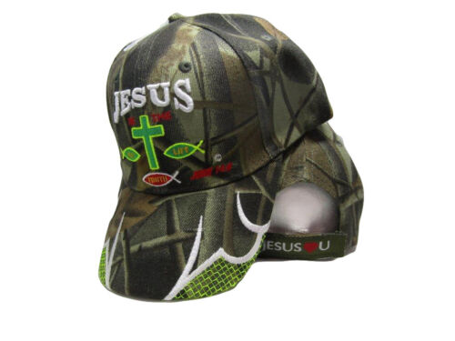 Jesus Is The Way Life Truth Christ Christian Camo Embroidered Cap CAP829A Hat - Afbeelding 1 van 5